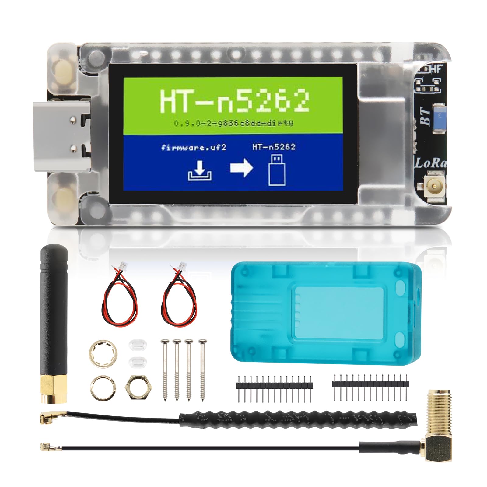 Mesh Node T114 V2 lorawan per Meshtastic Binghe Meshtastic Tracker nRF52840 LoRaWAN LoRa con 1,9″ TFT-Display LoRa Modulo 863-928mhz BLE/WiFi Compatibile con Arduino/Meshtastic(Custodie per schermi)