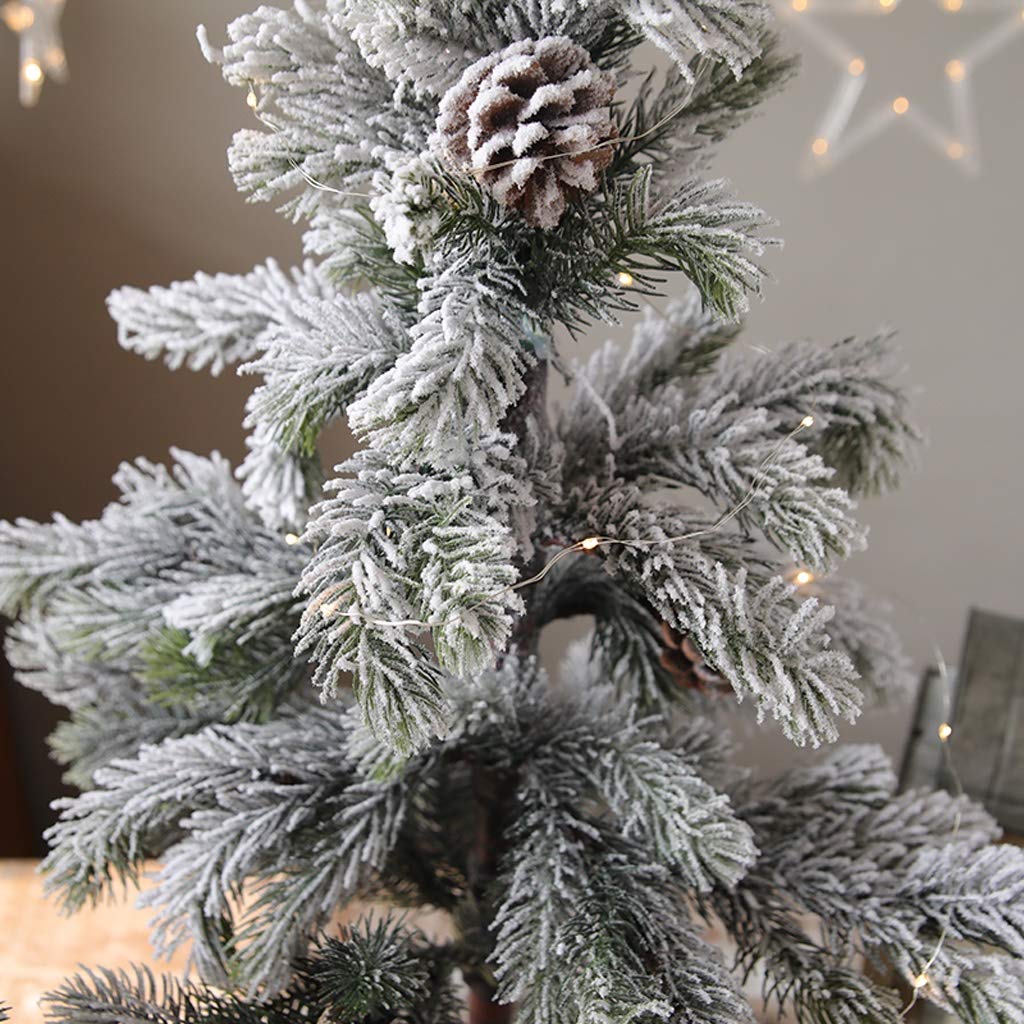 Christmas gifts Spadający śnieg jodła drzewo flokowanie białego płatka śniegu mini choinki desktop ozdoby świąteczne dekoracje christmas ornament decoration (Rozmiar : 75cm)