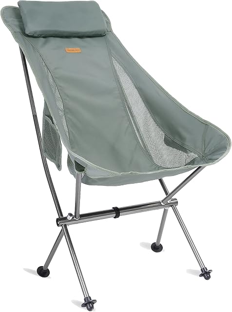 TREKOLOGY Camping Chair High Back, Portable Chair Ultra Lightweight Camping Chairs for Adults Kids Camp Chair Picnic Chairs Folding Camping Chair Outdoor Compact Camping Folding Chair Fold Up Chair