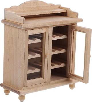 KOMBIUDA Scale Mini House Cabinet Decorative Furniture Model for Dollhouse Bedroom Scene Chic Micro Landscape Accessory Photography Prop and