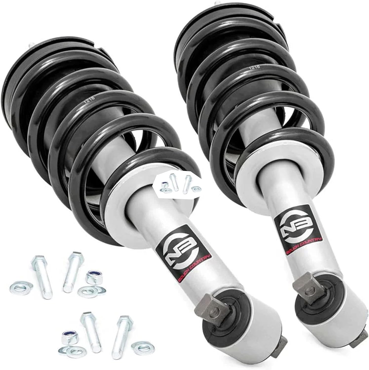 Rough Country 2" Leveling Kit with N3 Struts for Chevy Silverado & GMC Sierra 1500 (2019-2025) - Increase Ground Clearance, Front-to-Rear Leveling