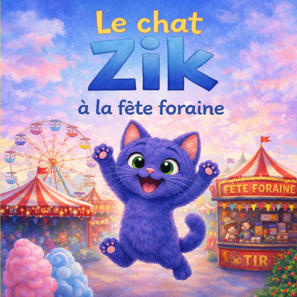 Le chat Zik à la fête foraine: Livre enfant illustré - une histoire tendre à lire dès 3 ans (Les aventures du chat Zik)