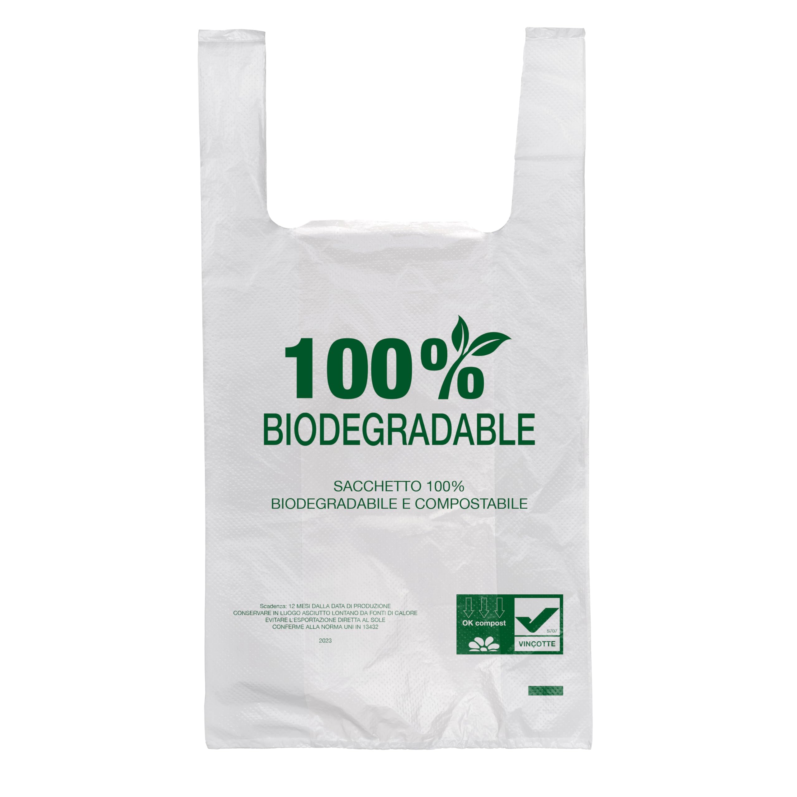 Bio Müllbeutel 10 Liter – Ideal für Biomülleimer Komposteimer Küche Kompostierbare Biomüllbeutel Müllsäcke mit Griff Biomülltüten für Lebensmittel (1000)