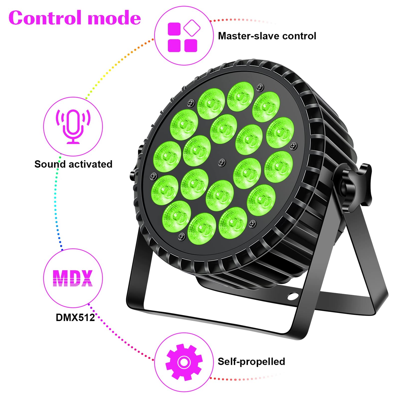 Amazon.co.jp: ZonQoonz 18*10W LED 舞台照明 ステージライト