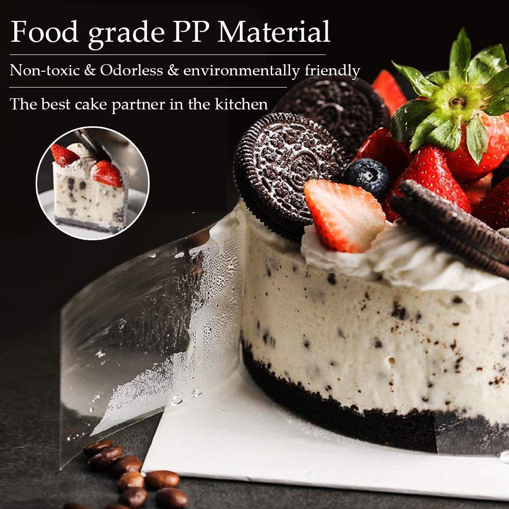 Set Collari Per Torte In Acetato Trasparente – 7,6 Cm E 10,2 Cm X 10 M – Rotolo Per Mousse E Cioccolato - 6