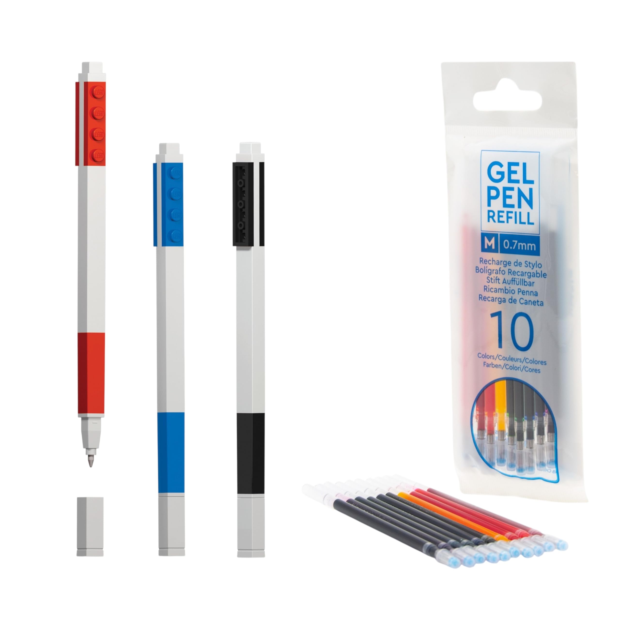Amazon.com: IQ LEGO Gel Pen 3 Pack with Gel Pen Refill 10 Pack