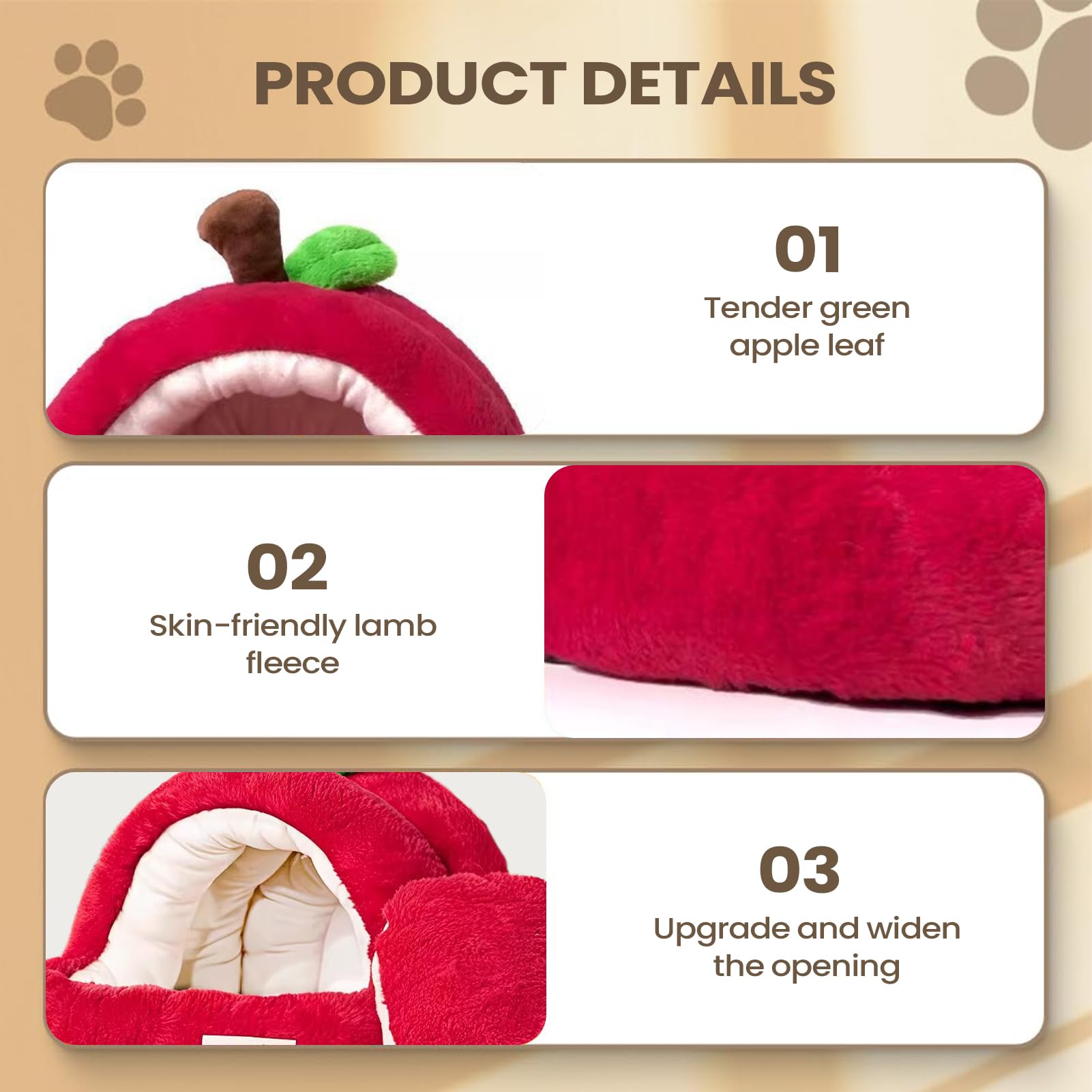 Casa para Perros – Lavable Antideslizante para Mascotas – Cama cálida para Perro – para Gatitos pequeños, medianos y Grandes, Cachorros, Porche, balcón, jardín, Patio, Granero