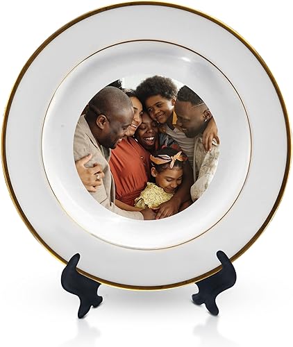 Miniatura 6 de MIRACLE PRINTS Personalized Photo Ceramic Dinner Plates Custom Display Plate Dishes with Picture Photo Text Logo Customizable Memorial gifts for any