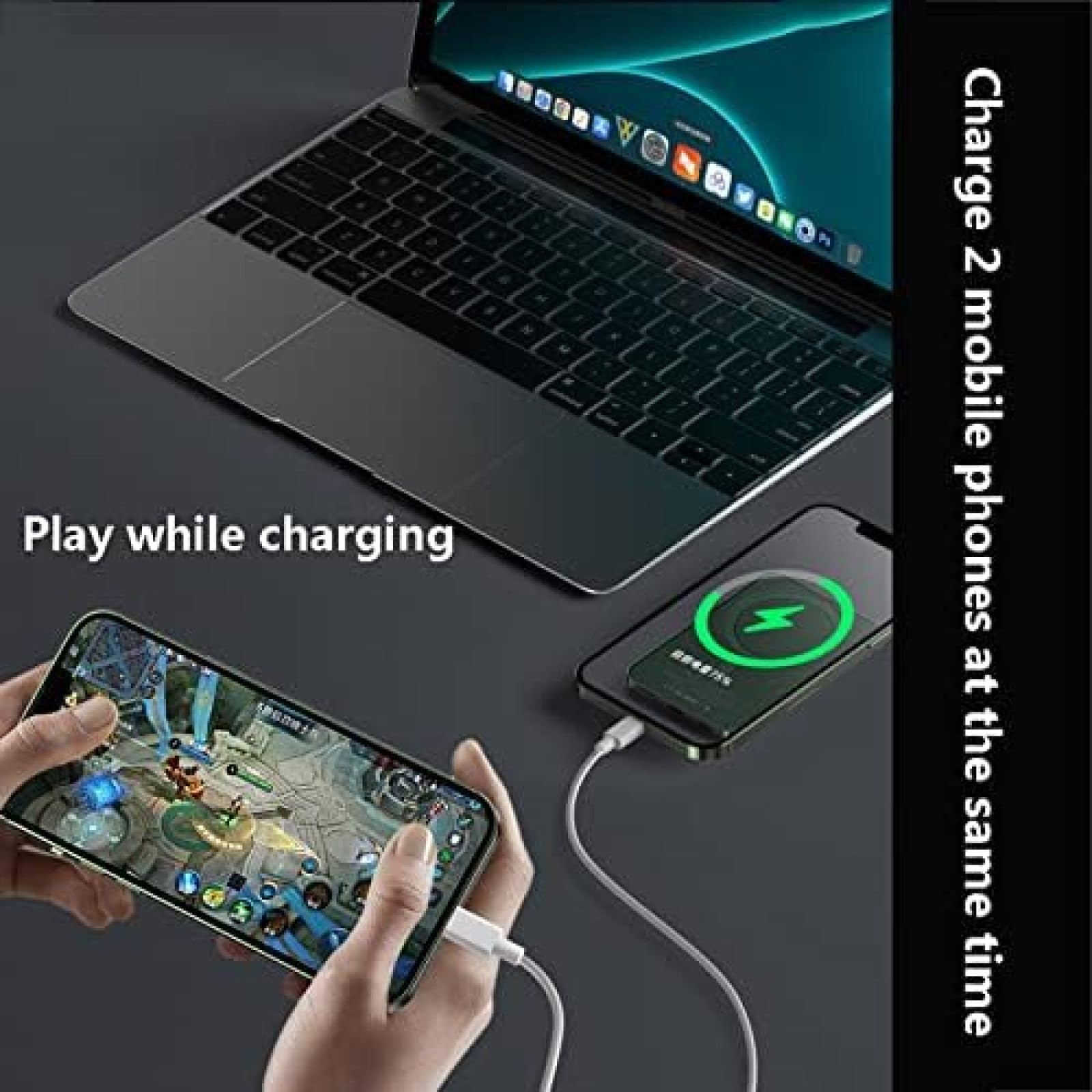 Powerbank 10000 mAh Power Bank Charge Rapide Portable sans Fil Charge Rapide 100% écran LED Chargeur Portable Batterie Compatible avec divers smartphones et Autres appareils USB, Vert Fonc