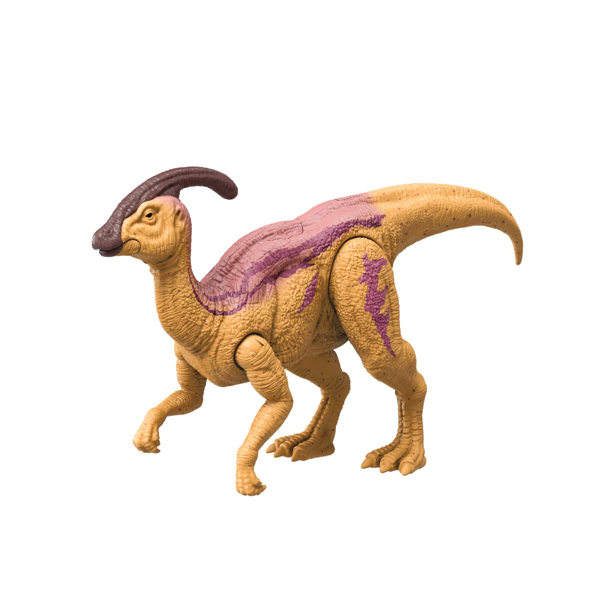 Mattel Jurassic World: La théorie du chaos Netflix - Parasaurolophus Rugissement Féroce Figurine de dinosaure avec colonne vertébrale effet bioluminescent et son, jouet articulé, HTK75