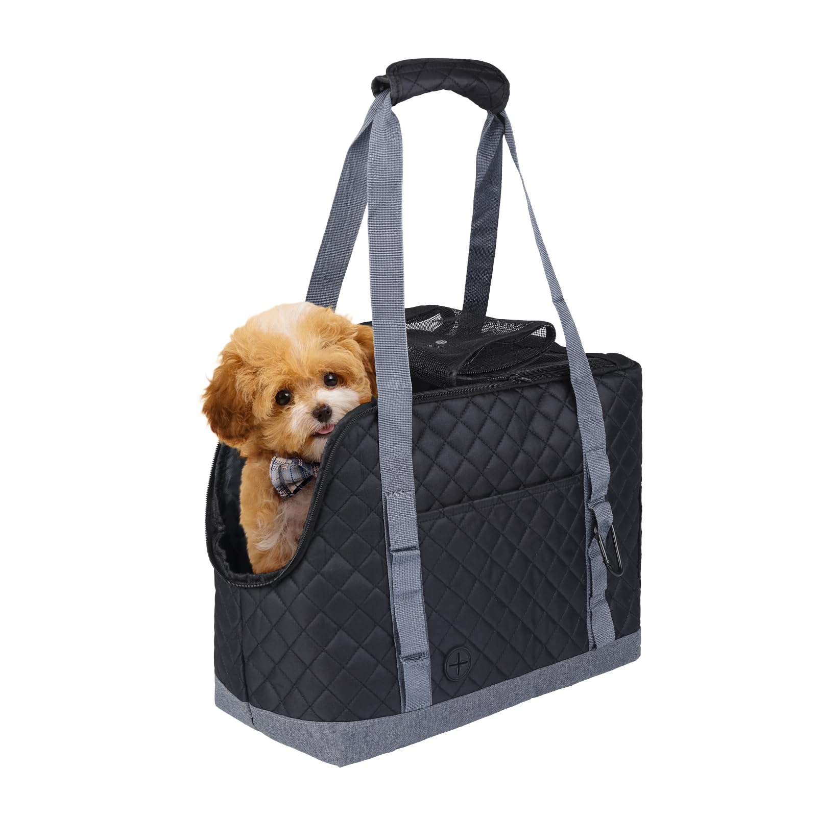 Dog Purse Carrier for Small Dogs, Soft Sided Pet Carrier with Pockets, Foldable Dog Carrier Purse for Puppy, Rabbit, Cat, Washable Breathable Pet Carrier, Dog Carrier Bag for Outdoor Shopping Travel