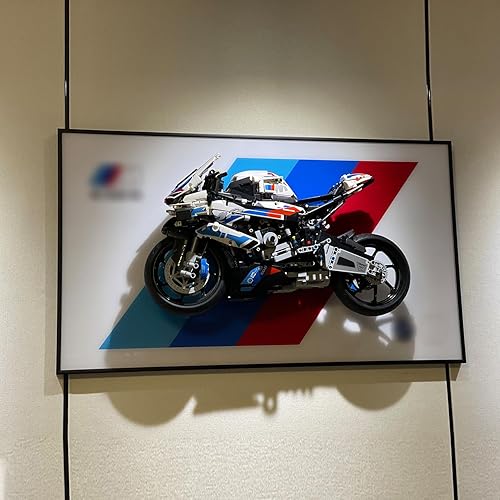 iLuane Tablero de pantalla para Lego Technic BMW 42130, kit de modelo de motocicleta, coleccionables para adultos, montaje en pared, decoración del