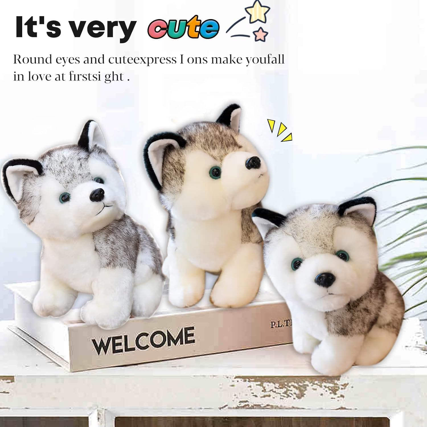 CHELEI2019 7.9" Husky Stuffed Animal Stuffed Husky Dog Plush Pillow Toy Gifts for Kids - Image 5