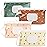FEBSNOW 4 Pack Portable Refillable Baby Wipes Dispenser, Boho Style Rectangular EVA Wipes Case, Multicolor