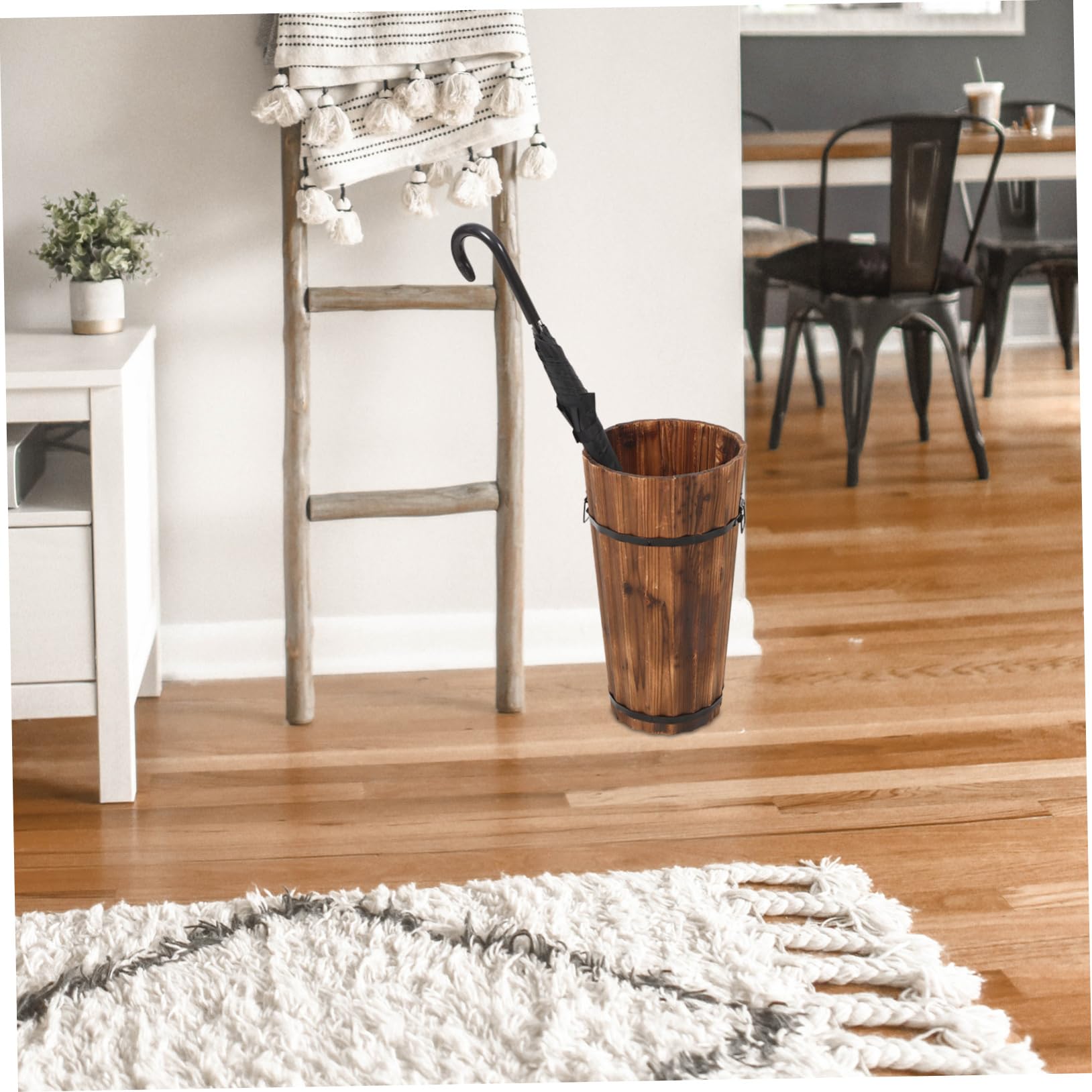 GALPADA Madera Paragüero Estilo Farmhouse para Entrada y Pasillo