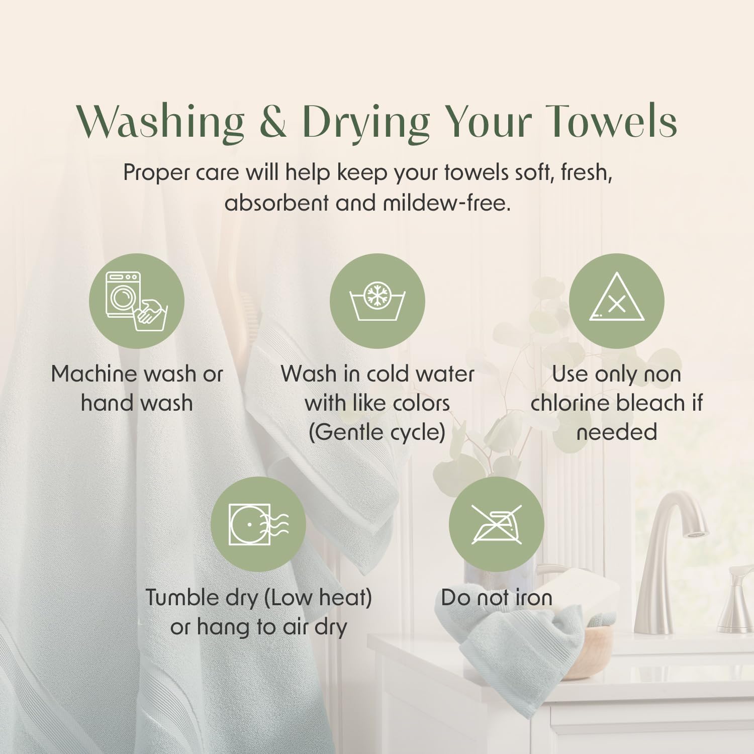 Springtree Home Luxury Bamboo Rayon Bath Towel Set of 4 | 35% Bamboo Rayon - 65% Cotton | Absorbent Quick-Dry Towels for Bathroom | Oeko-TEX Standard 100 Cotton | Aegean