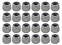 Vista 4 de 24 piezas de tuercas de bloqueo para diapasón profesionales autobloqueantes con inserción de nailon (negro)