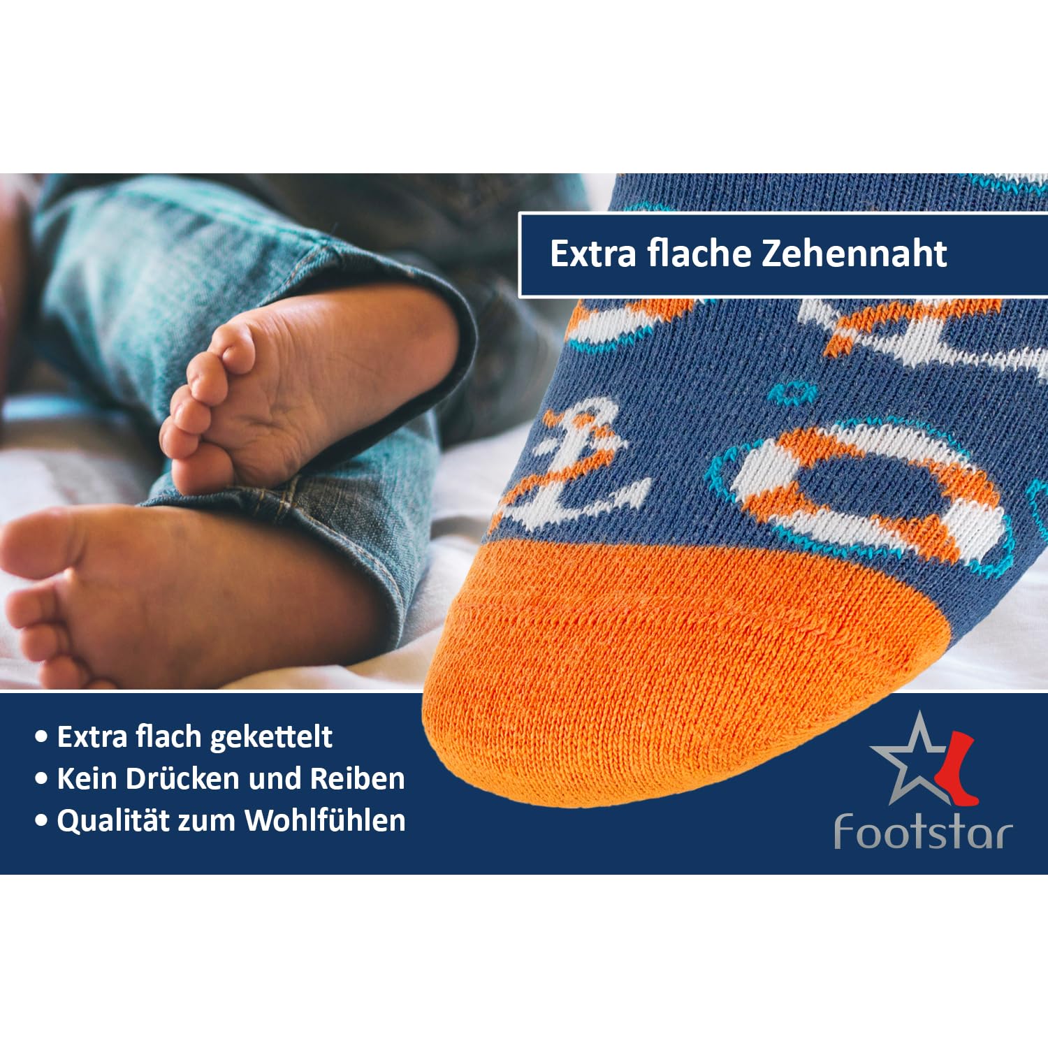 Footstar Kolorowe bawełniane skarpety (6 par) z zabawnymi motywami dla dziewcząt i chłopców