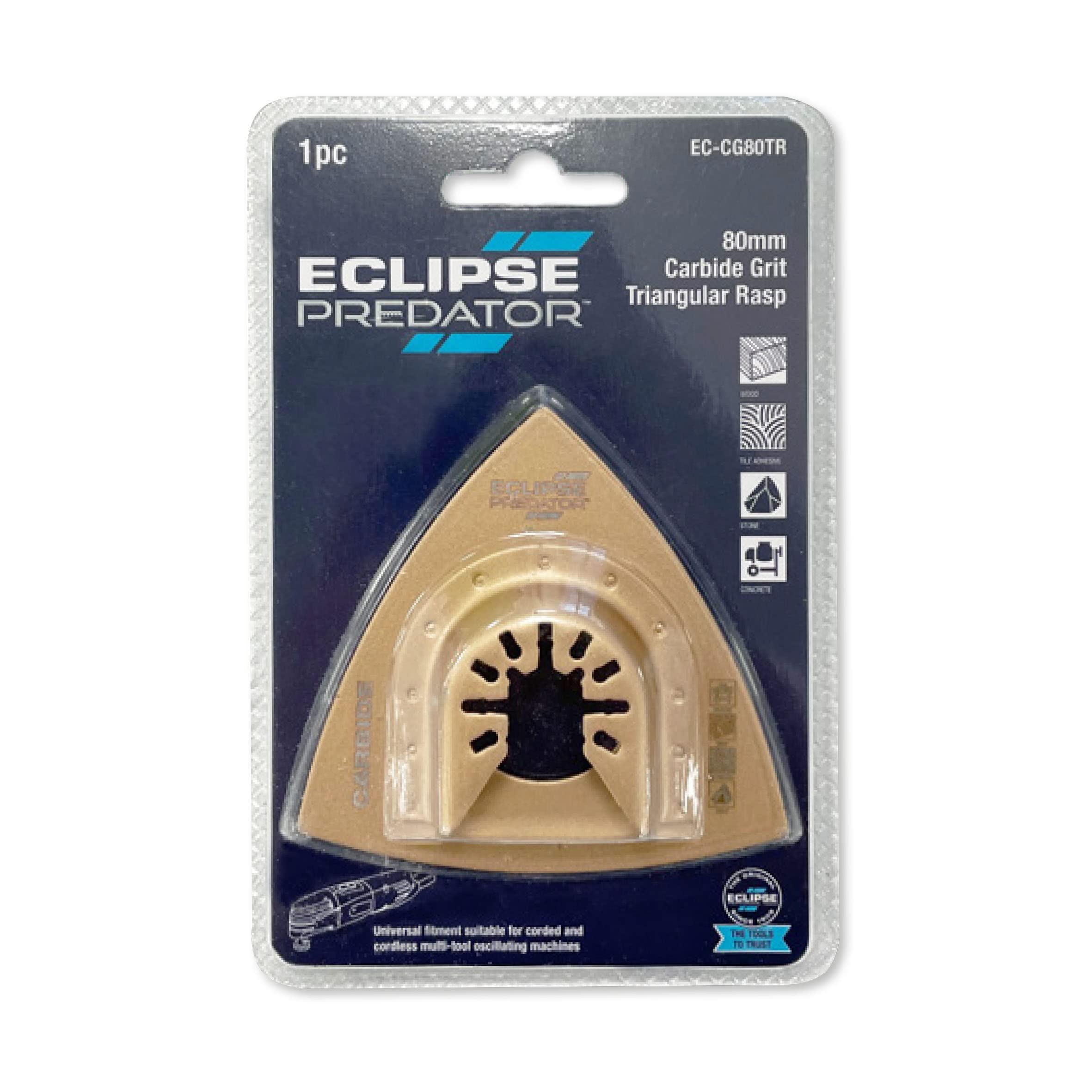 Eclipse Professional Tools EC-CG80TR 80mm Carbide Grit Triangular Rasp - Image 2