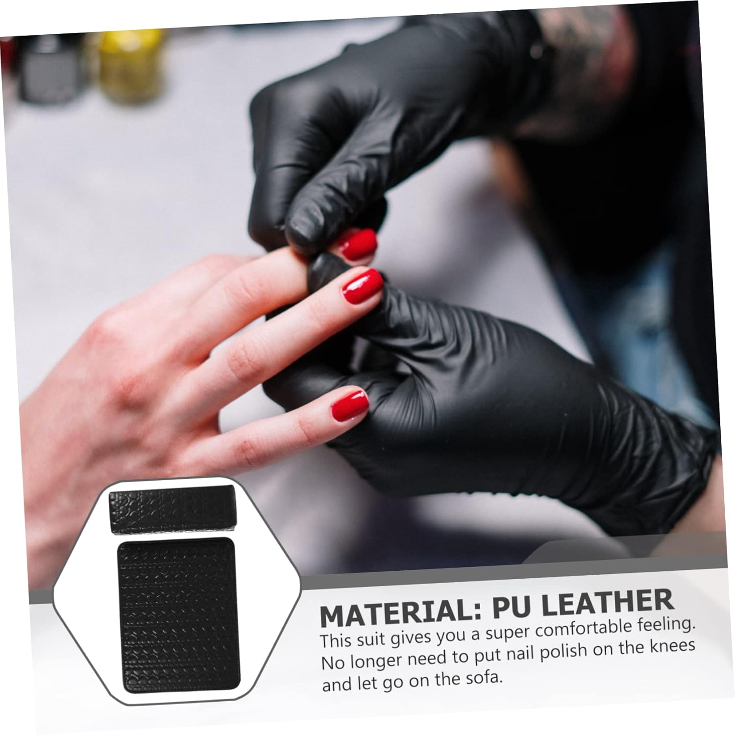 2pcs Nail Art Hand Rest Arm Wrist Pillow Leather Nail Wrist Rest for Manicure