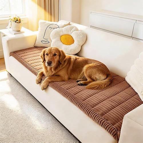 Miniatura 11 de Funda de sofá lavable para perros, funda de sofá mullida para mascotas, funda de sofá para sofá de 3 plazas, apta para mascotas, funda de sofá