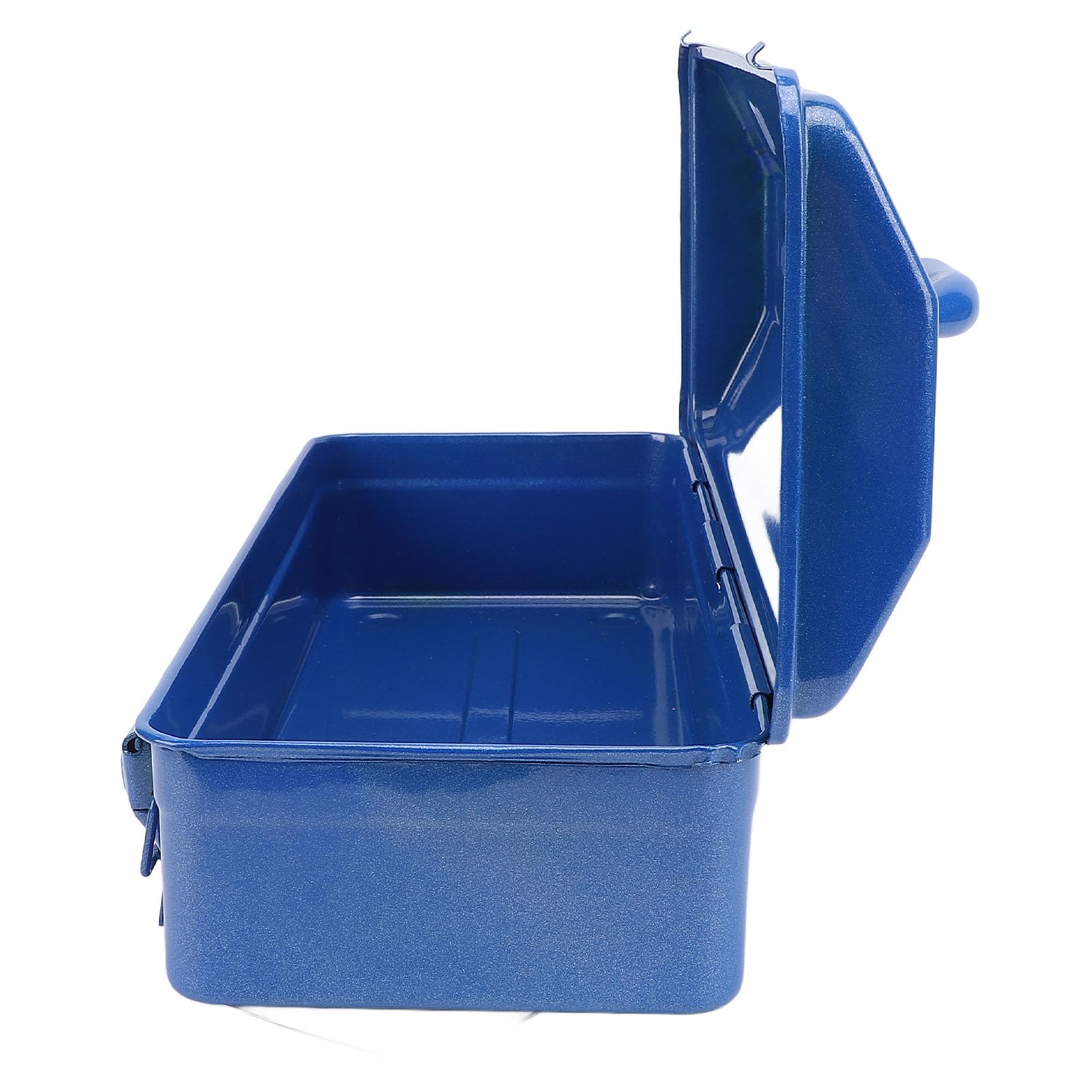 SIXRUN Caja de Herramientas de Metal Organizador de Almacenamiento de Herramientas Portátil Azul Construcción de Metal Diseño de Transporte Compacto para Taller Garaje Coche Lugar de Trabajo