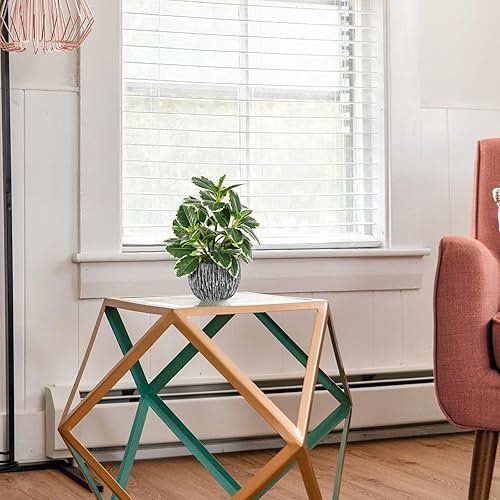 Miniatura 8 de Plantas artificiales para interiores y exteriores, planta de hoja de roble abigarrada sintética, plantas falsas en maceta, decoración artificial