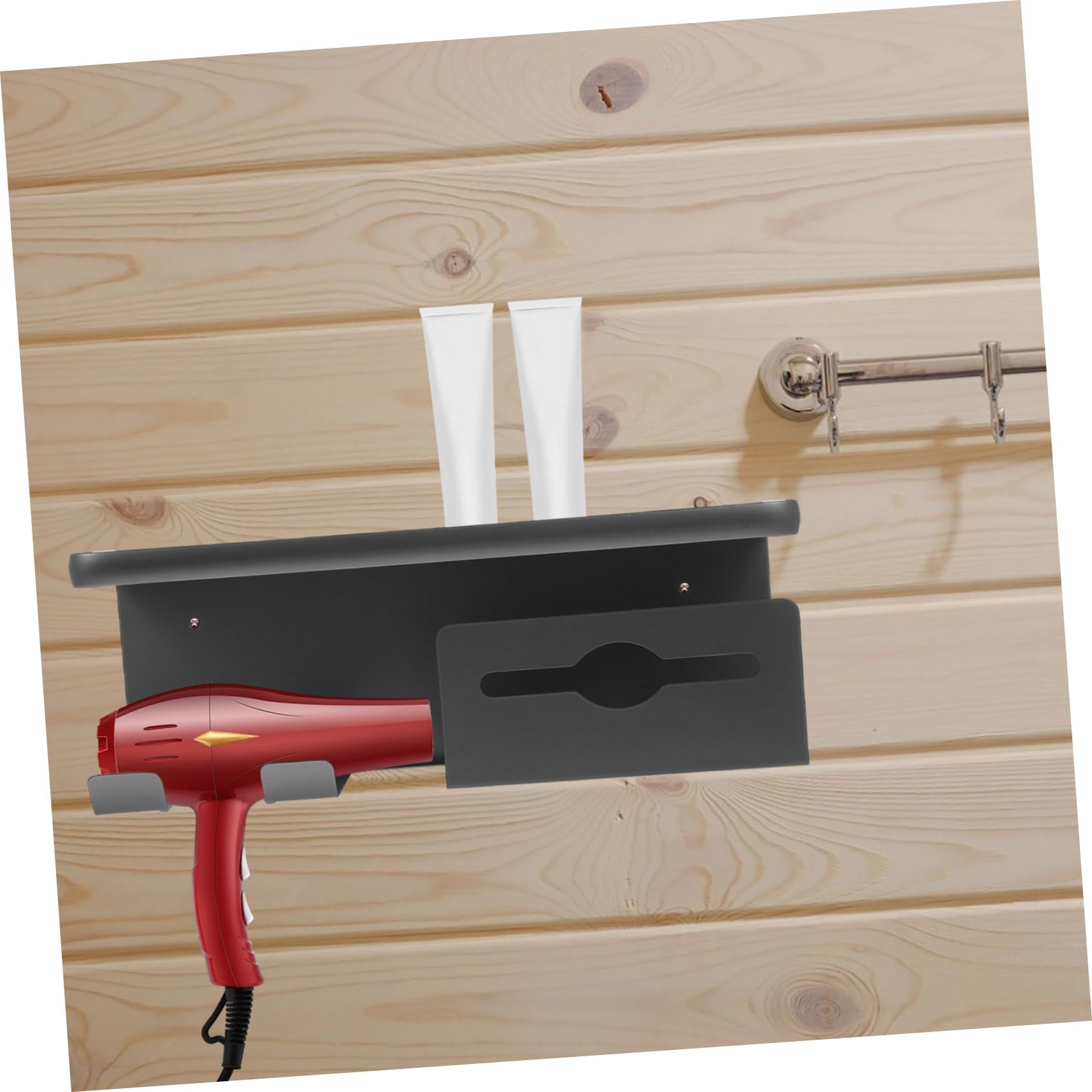 VICASKY Wandhalterung Für Haartrockner Platzsparendes Organizer-system Für Badezimmer Stabile Ablage Aus Robustem Stahl Für Haarpflege-accessoires