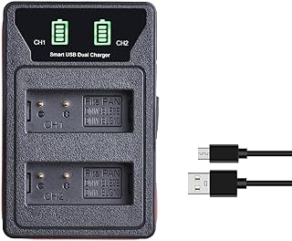 PowerTrust DMW-BLG10 Battery Charger LCD Rapid USB Charger for Panasonic Lumix DMC GF6 GX7 GF3 GF5 GX80 BLG10 DMW BLG10 DMW-BLE9 Battery