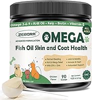 Vista 1 de Aceite de pescado Omega 3 para perros, aceite de pescado en polvo para perros, aceite de pescado capturado en la naturaleza, EPA y DHA, aceite