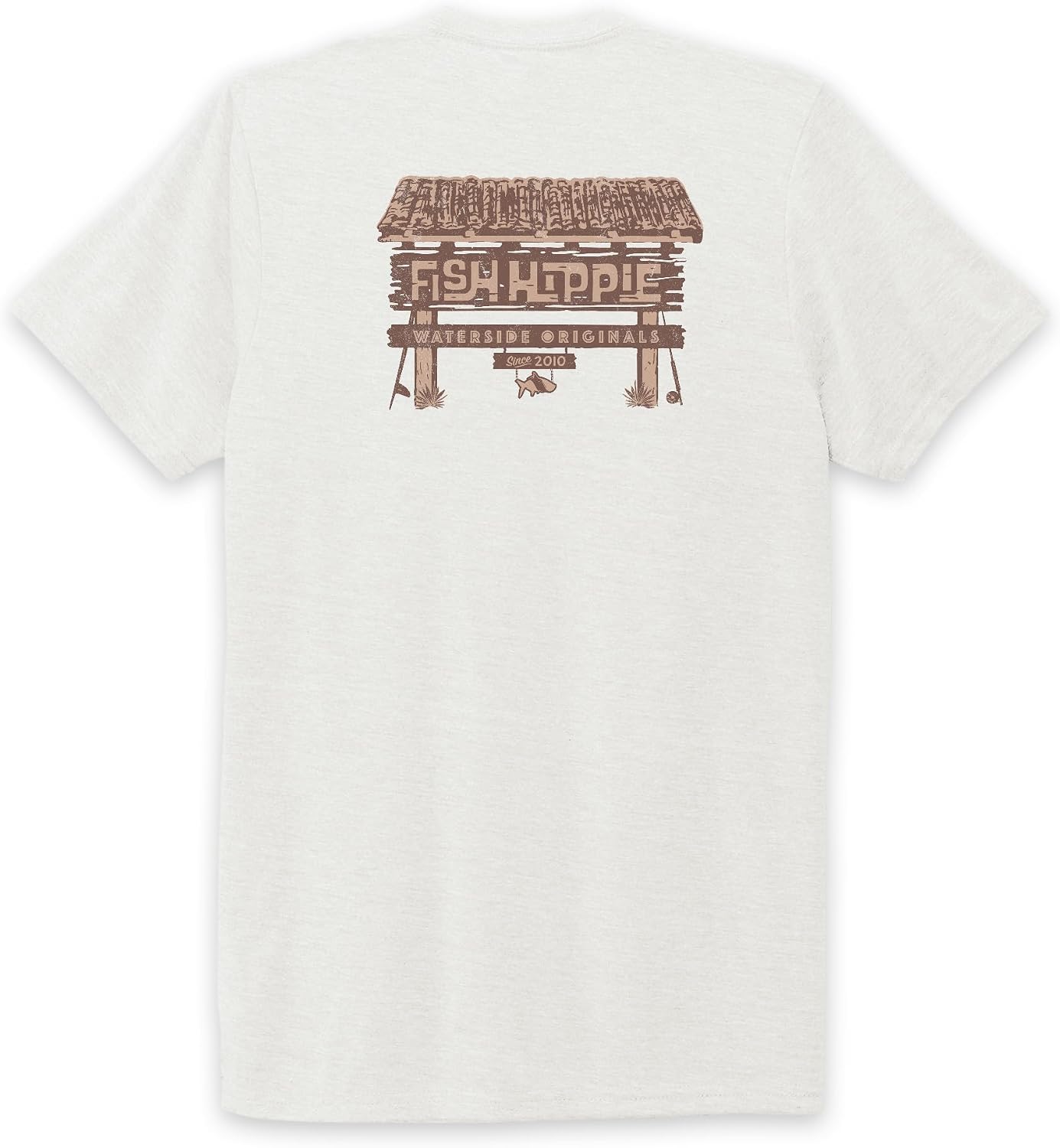 Fish Hippie Sure Sign Flatwater Tee - Super Comfort Soft Lightweight Cotton Modal Blend Graphic T-Shirt, Coastal Style