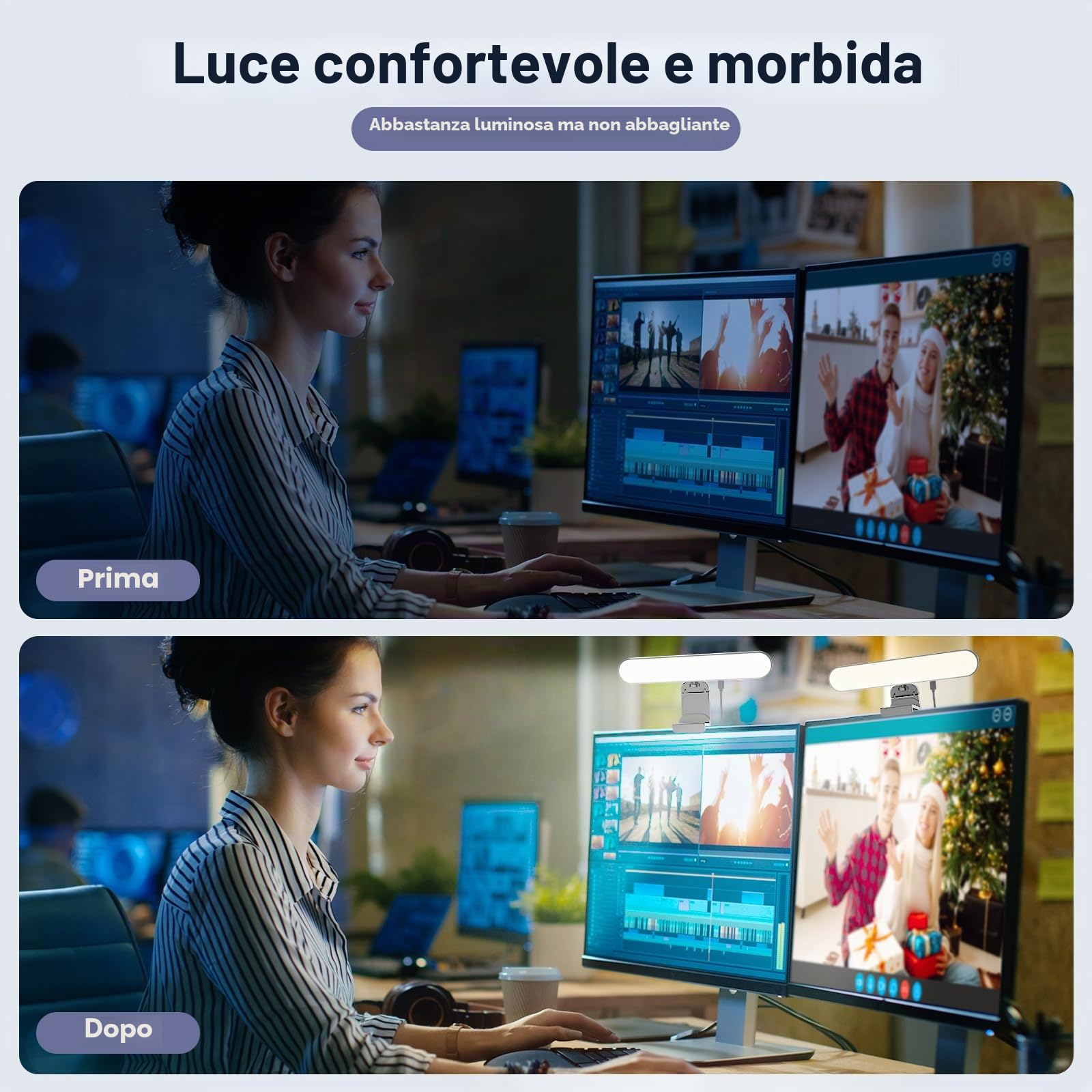 RealPlus Luce per Video [2PCS], con Supporto Multifunzionale