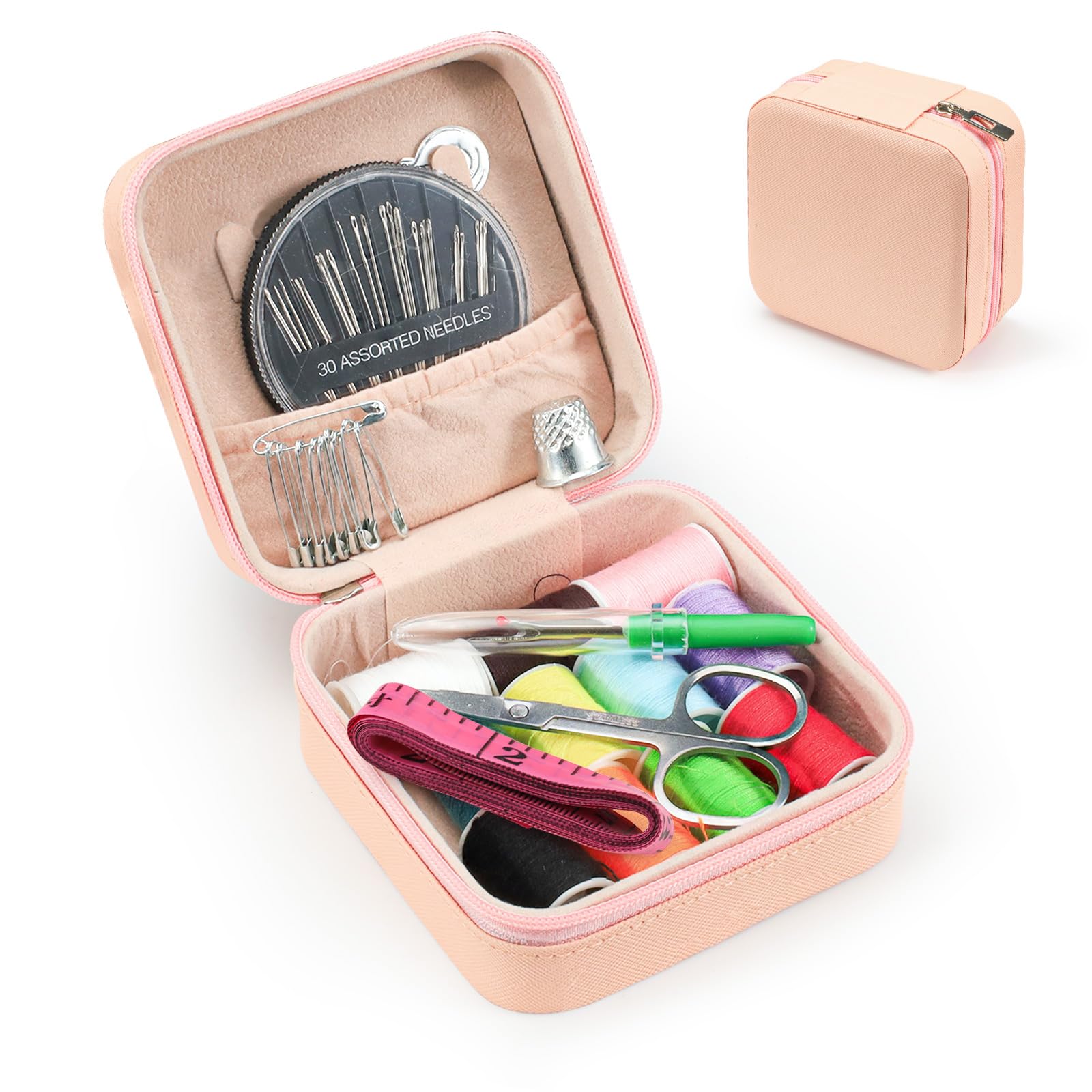 Amazon.com: LELE LIFE Mini Travel Sewing Kit Leather Case, Small