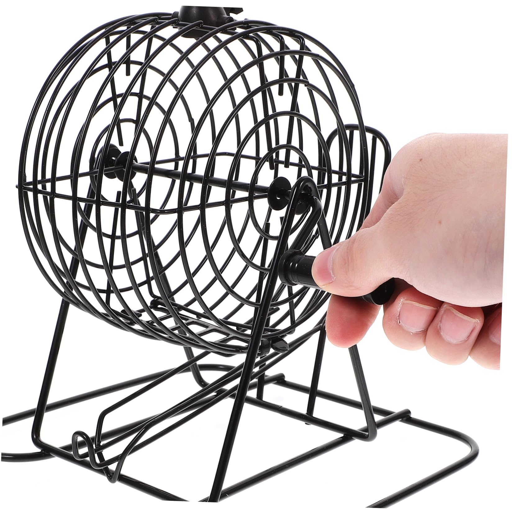 Jeu de Loterie Manuel Bingo en Fer Noir pour Table