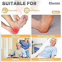 Vista 7 de Protectores de talón 3D para úlceras por presión, almohada de elevación de tobillo, cojín de soporte de pie para úlceras de cama, cojines de talón