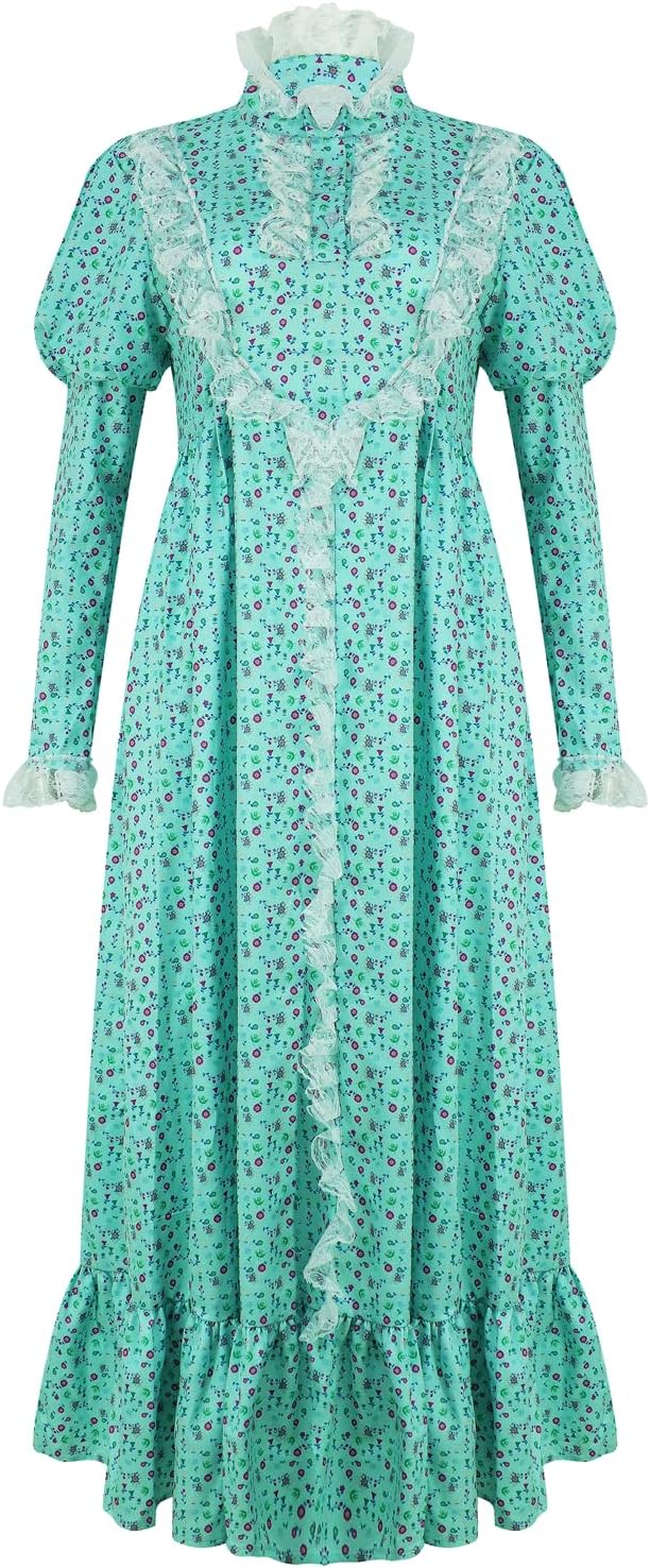 Poboola Nightgowns for Women Exorcist Costume Halloween Cosplay Sleepwear Floral House Dress Comfy Night Dress