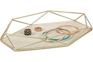 Umbra 4 in a Row Prisma Tray: Geometric Plated Jewelry Storage