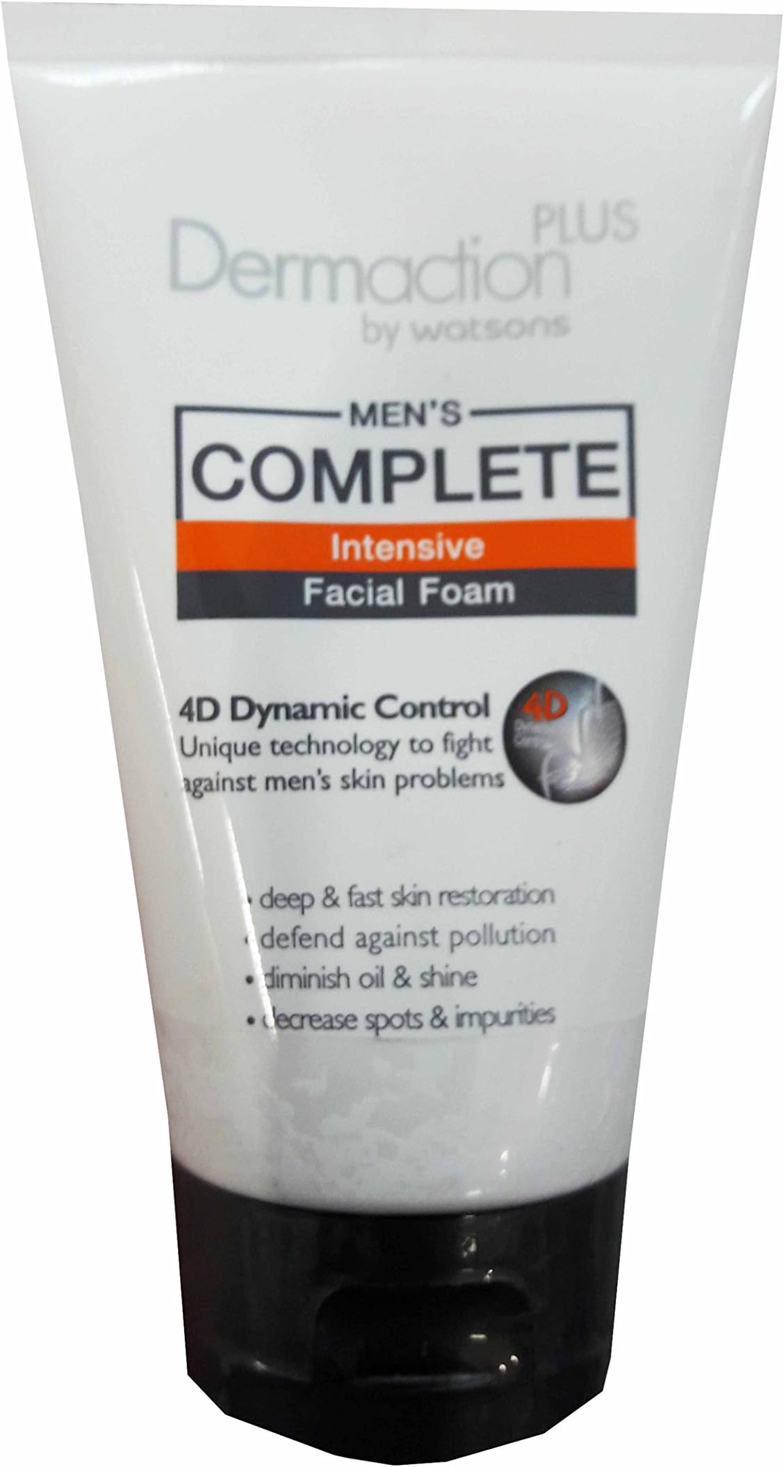 by Watsons Men's Complete Intensive Facial Foam. 4D Dynamic Control Unique technology to fight against men's skin problems. (100 ml./ pack)