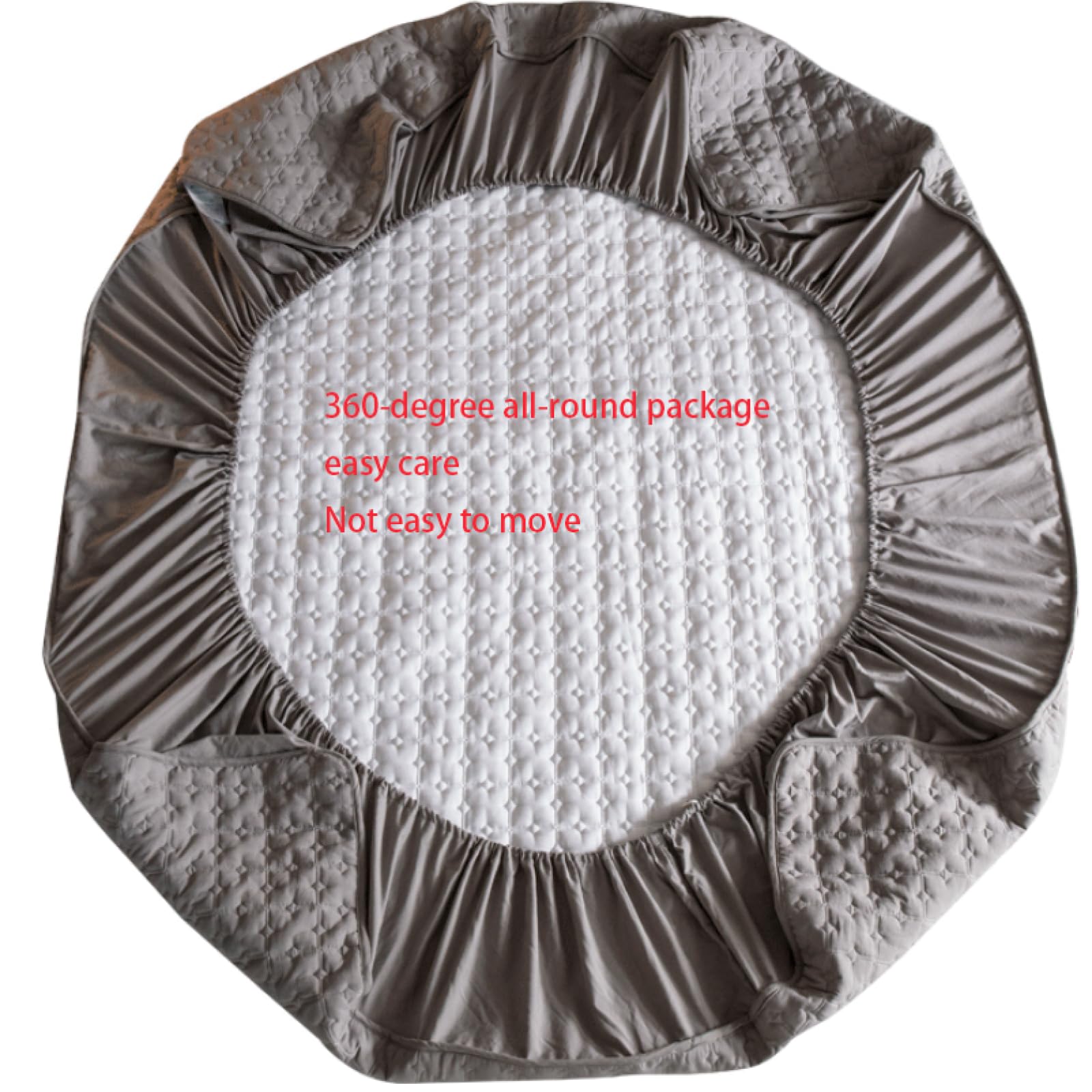 FCLDESHOP Plusieurs Tailles et Couleurs Disponibles,Draps-Housses en Pur Coton matelassé épais et antidérapant, surmatelas de Couleur Unie pour Chambre à Coucher, hôtel, Violet, 180 x 220 cm + 30 cm
