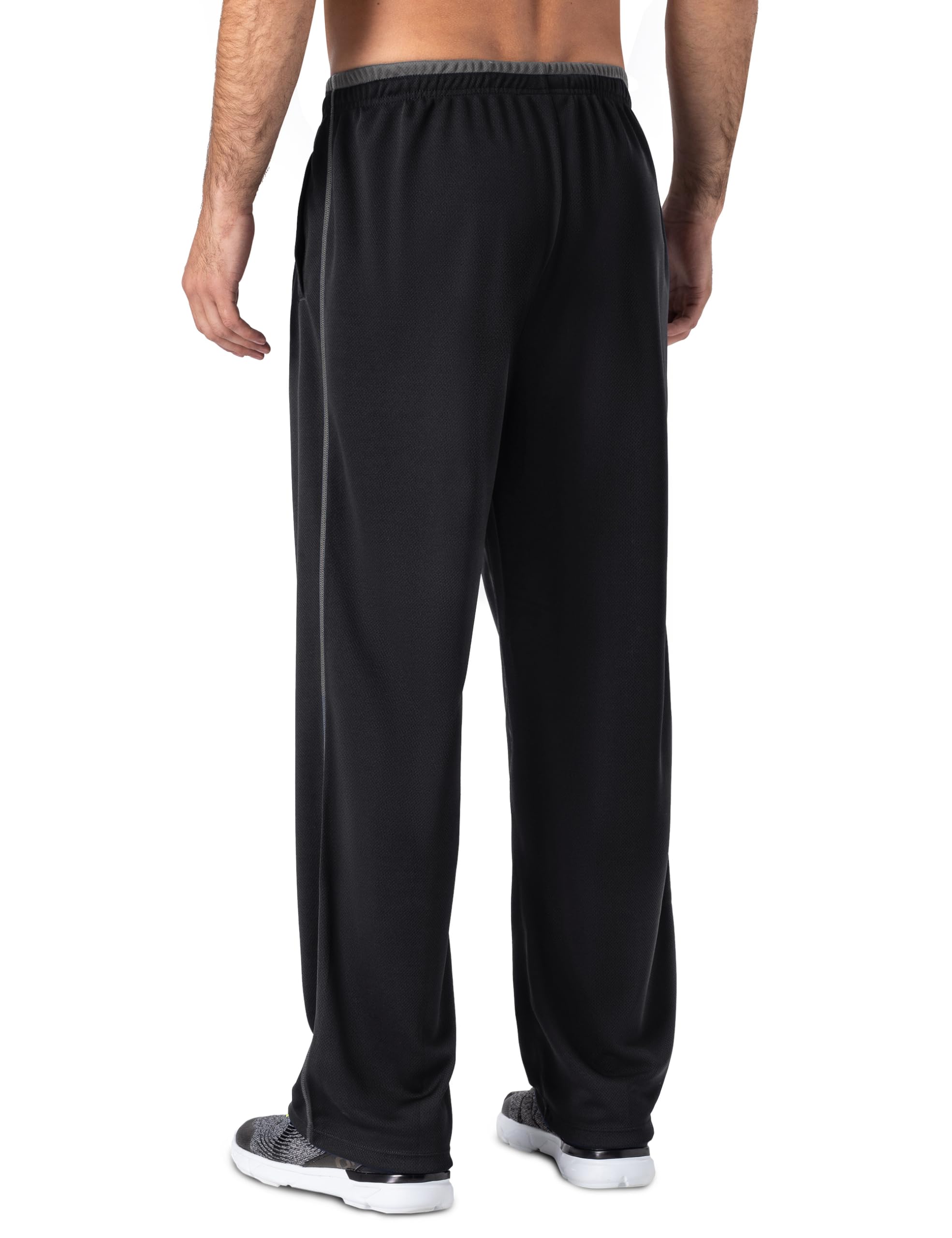 EKLENTSON Herren Trainingshose Jogginghose Mesh Fußball Fitness Schnell Trocknende Hose mit Reißverschlusstaschen