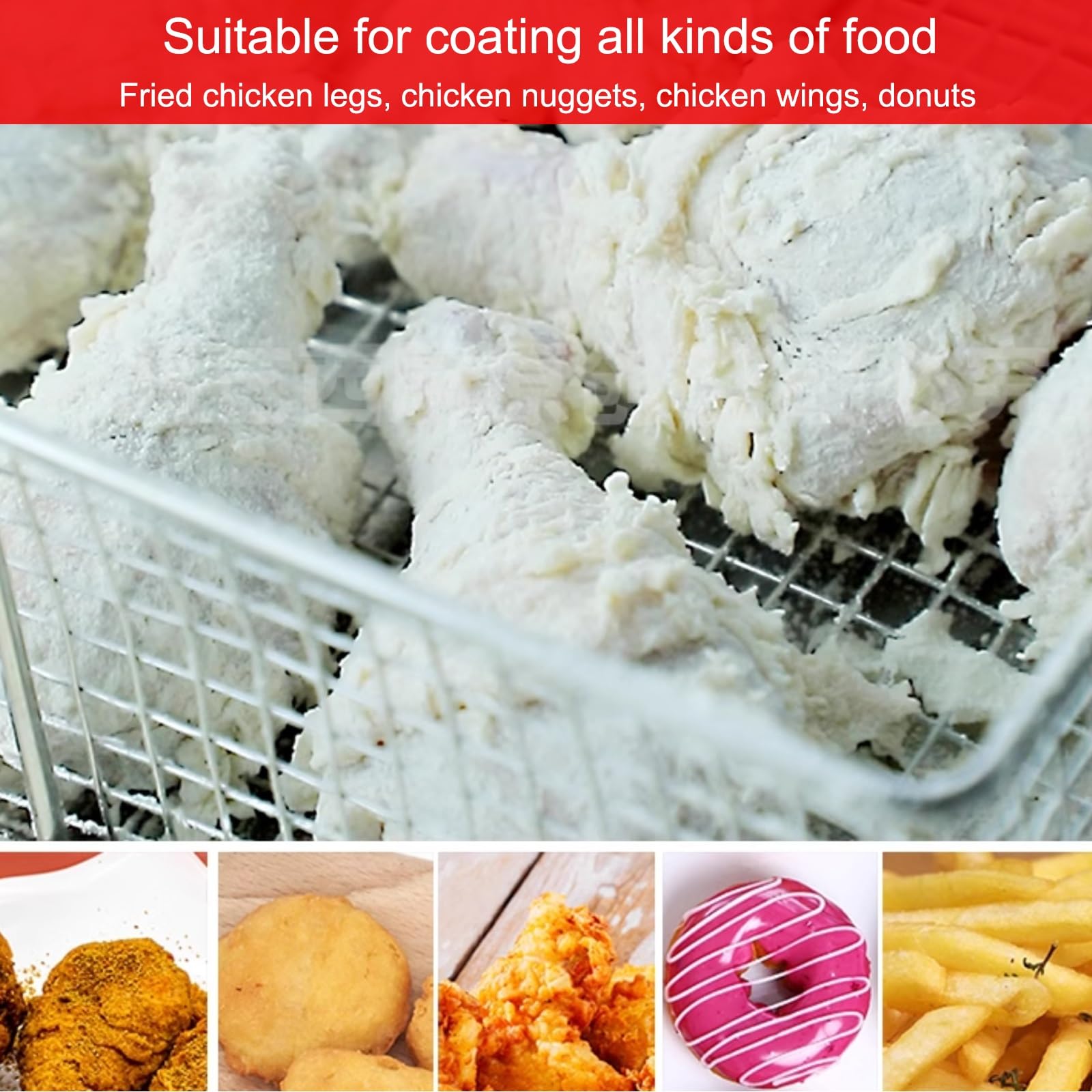 Mesa para Empanizar, Mesa De Empanado Estación De Preparación De Pollo Frito, Encimera De Acero Inoxidable para Rebozar Pollo Frito, para Cocina Restaurante Negocio