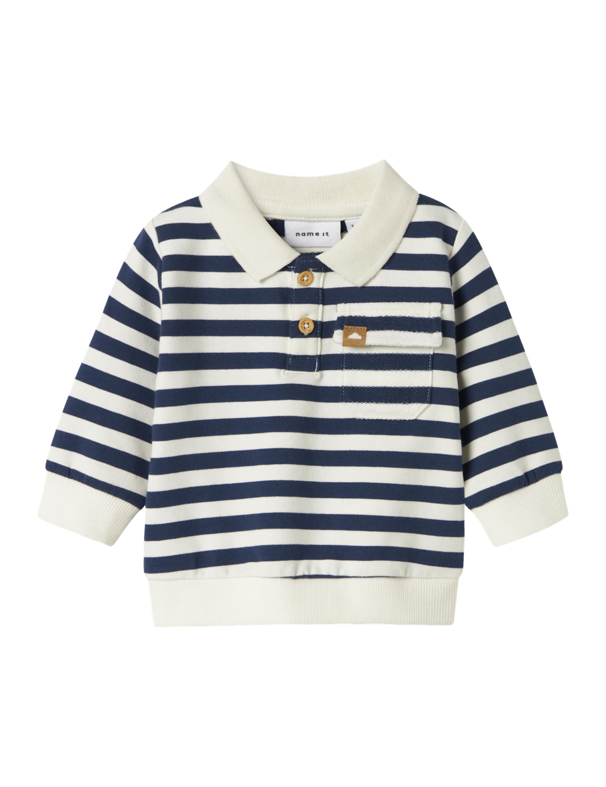 NAME IT Nbmnilsen Ls Polo Sweat Unb, niebieski (Insignia Blue), 74