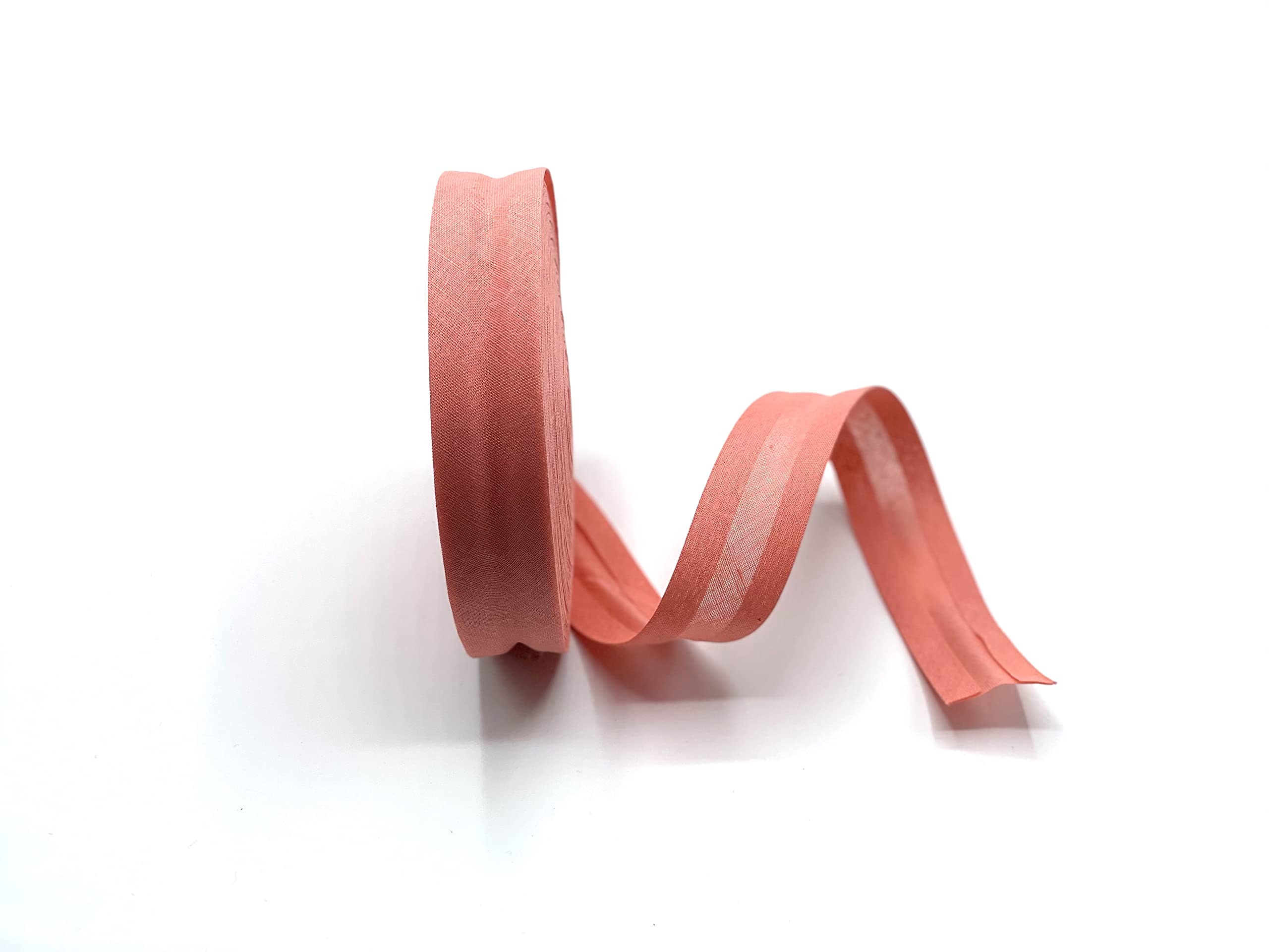 Bias Coral Cotton Binding Rolls 1 Inch / 25Mm X 5 Metres