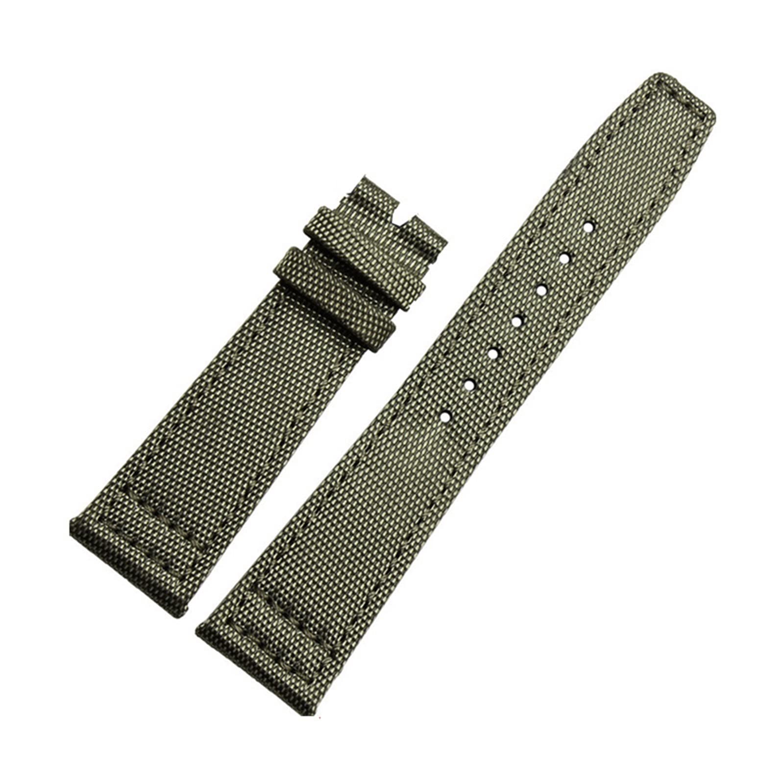 Correas de reloj de 20 mm EZZON de nailon premium para pilotos de estilo Portofino en negro 7