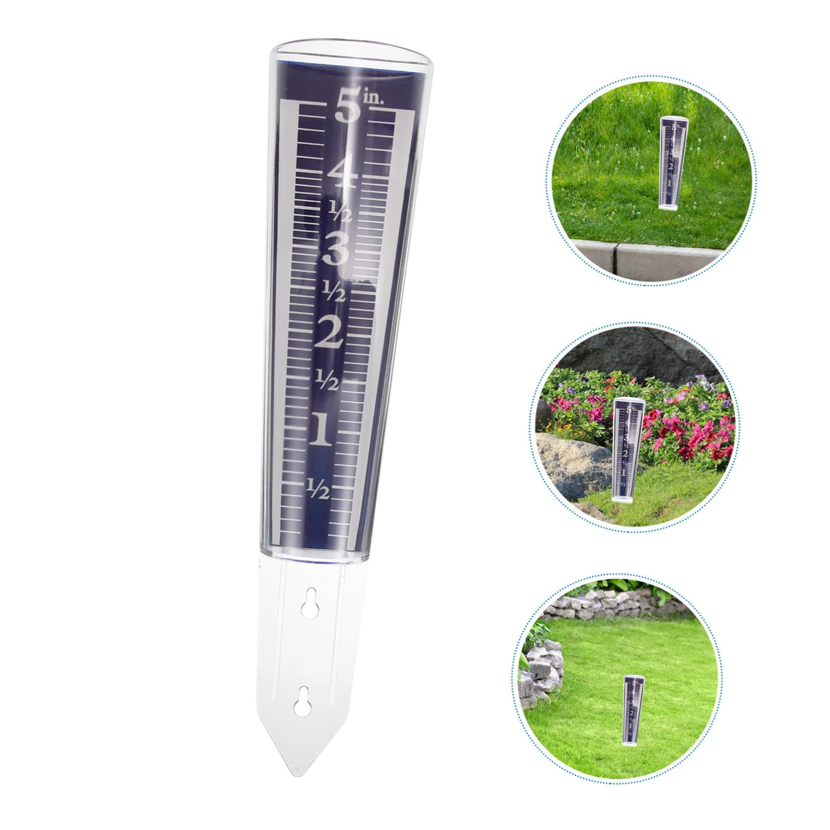 Mipcase 5stücke Rain Gauge Transparent Mit Erdspieß Präzises Messgerät Für Niederschlag Garten Und Und Klare Regenmessung Für Gartenliebhaber Und Wetterbeobachter