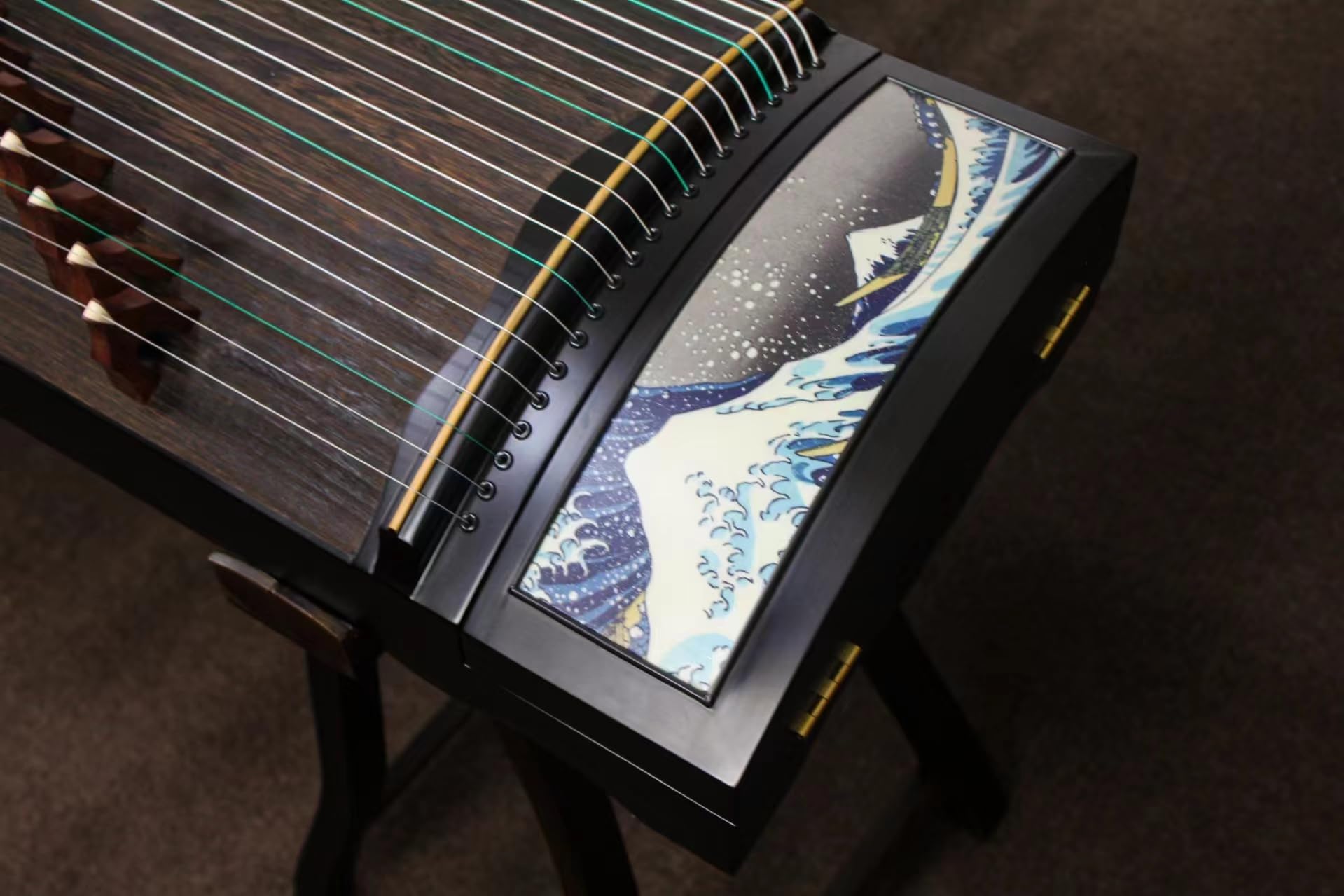 LANDTOM Selected Professional Level Ebony Guzheng (163cm) for Adults/Children/Senior/Intermediate/Beginner