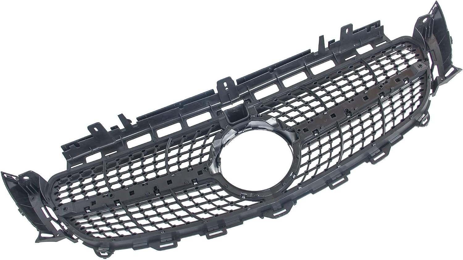 Front Grille Bumper Grill For 2017 2018 2019 2020 Mercedes Benz E Class W213 E300 E350 E400 E550, Chrome Diamond Style