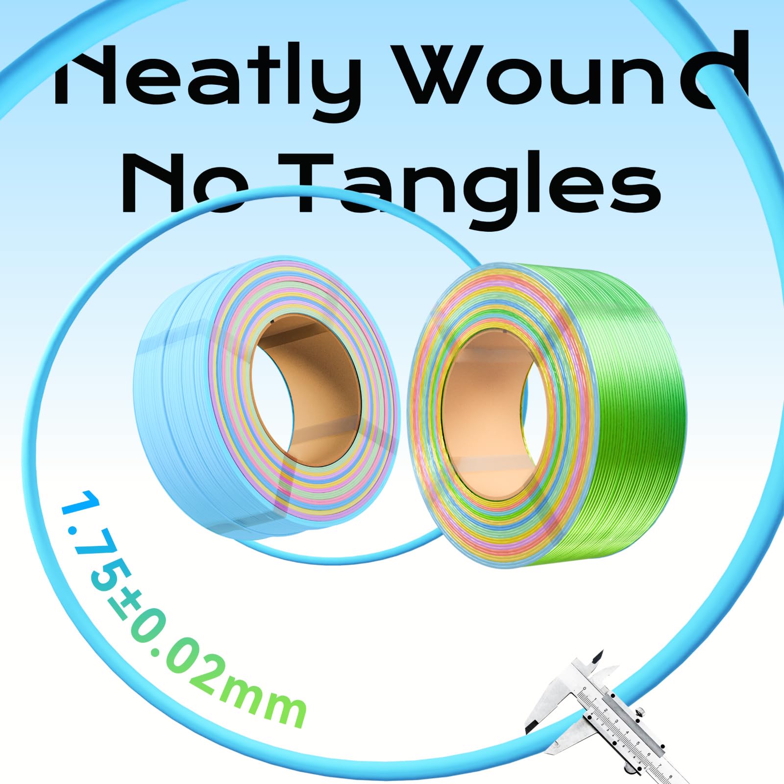 Filament Refill Conjure Silk PLA, 1,75 mm dwukolorowy, spoille filiżanka do druku 3D z efektem jedwabiu, czarny-czerwony, 1 kg, kompatybilny z wielokrotnymi szpulami