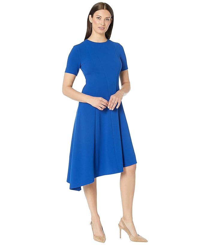 donna morgan short sleeve fit & flare dress