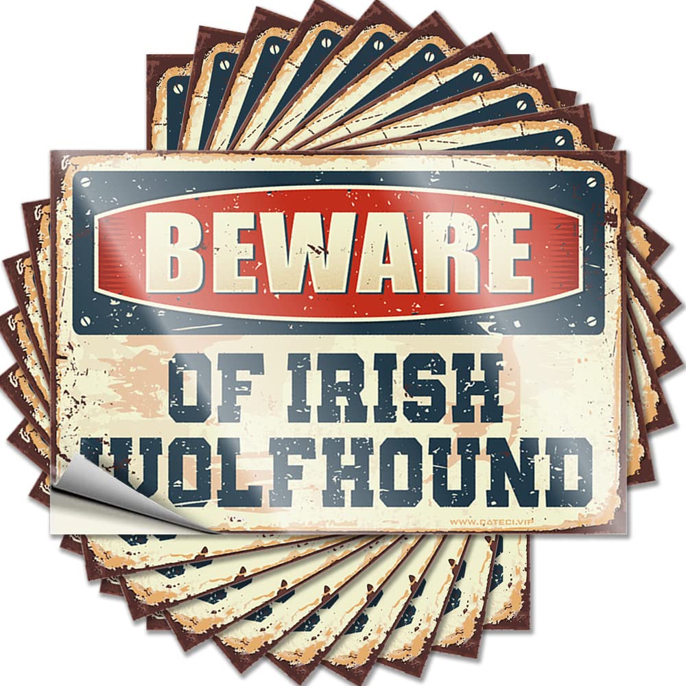 Mechanic Stickers Beware of Irish Wolfhound Funny Sticker 10 Pcs Car Decals Stickers Funny